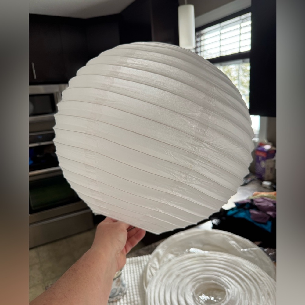 Wedding Decoration - Elegant White Paper Lantern - 16 in - Pack of 10